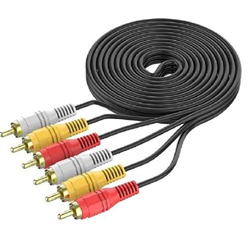 Kabel av Rca 3 male-male 15 meter gold std for dvd amplifier - ofc audio video-s 3-3 15m m-m cable
