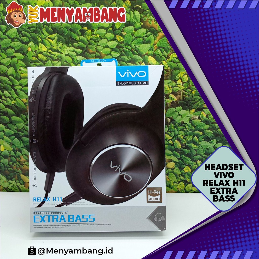 41682 | HF-Vivo Bando H11 | Headphone Vivo Relax H11 Extra Bass