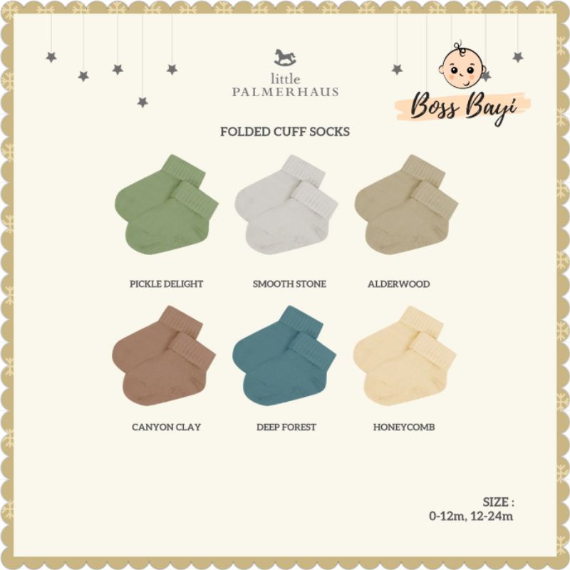 LITTLE PALMERHAUS Folded Cuff Socks / Kaos Kaki Bayi