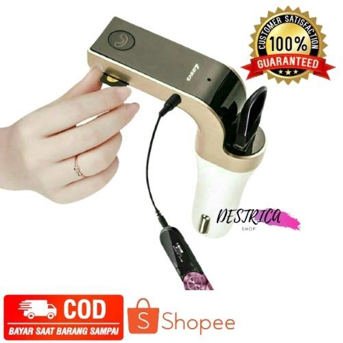 (COD) Car G7 FM Modulator Bluetooth - FM Transmitter G7 Modulator