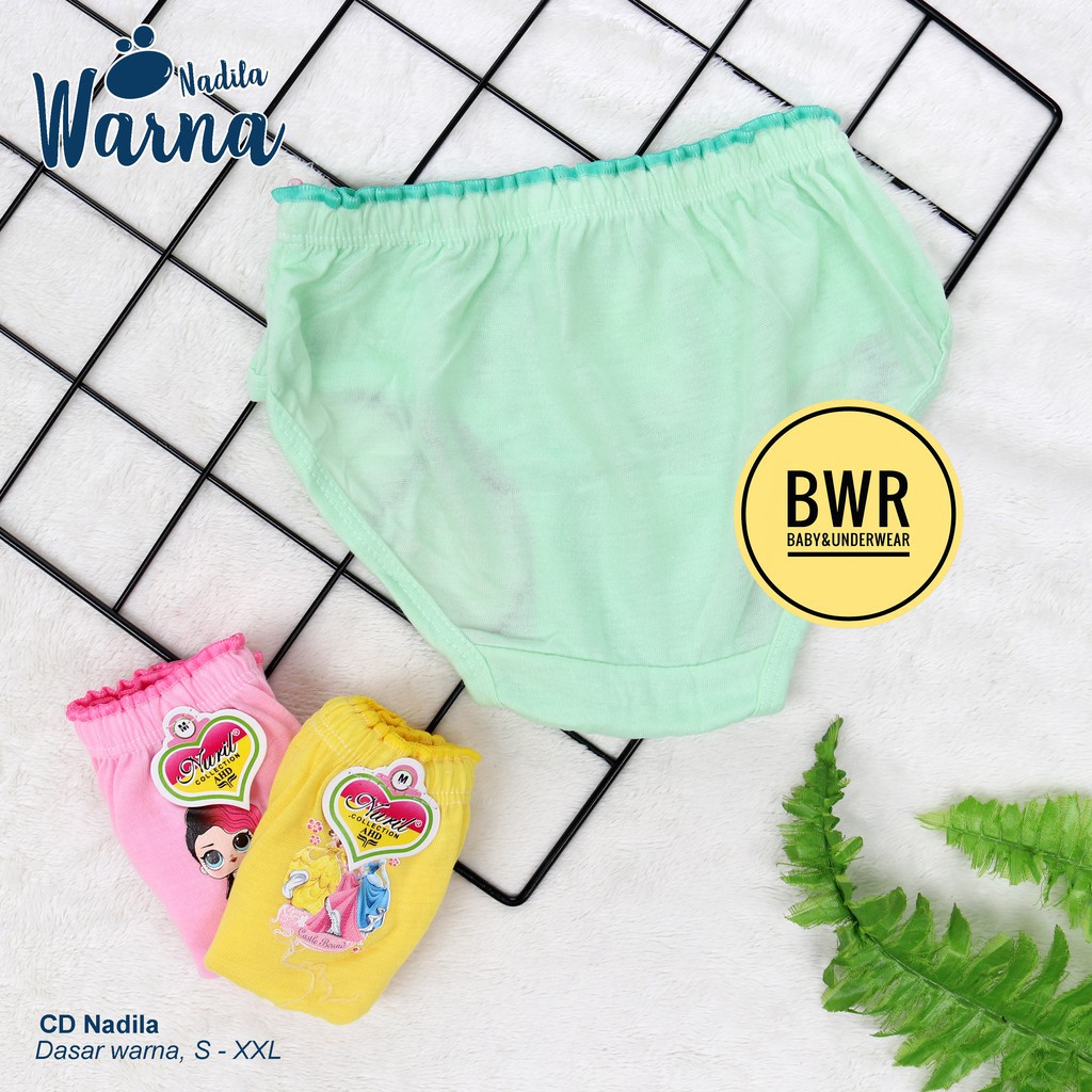 6 Pcs Celana Dalam Anak-anak Perempuan / CD anak Perempuan / Cangcut anak Nadia Berkualitas