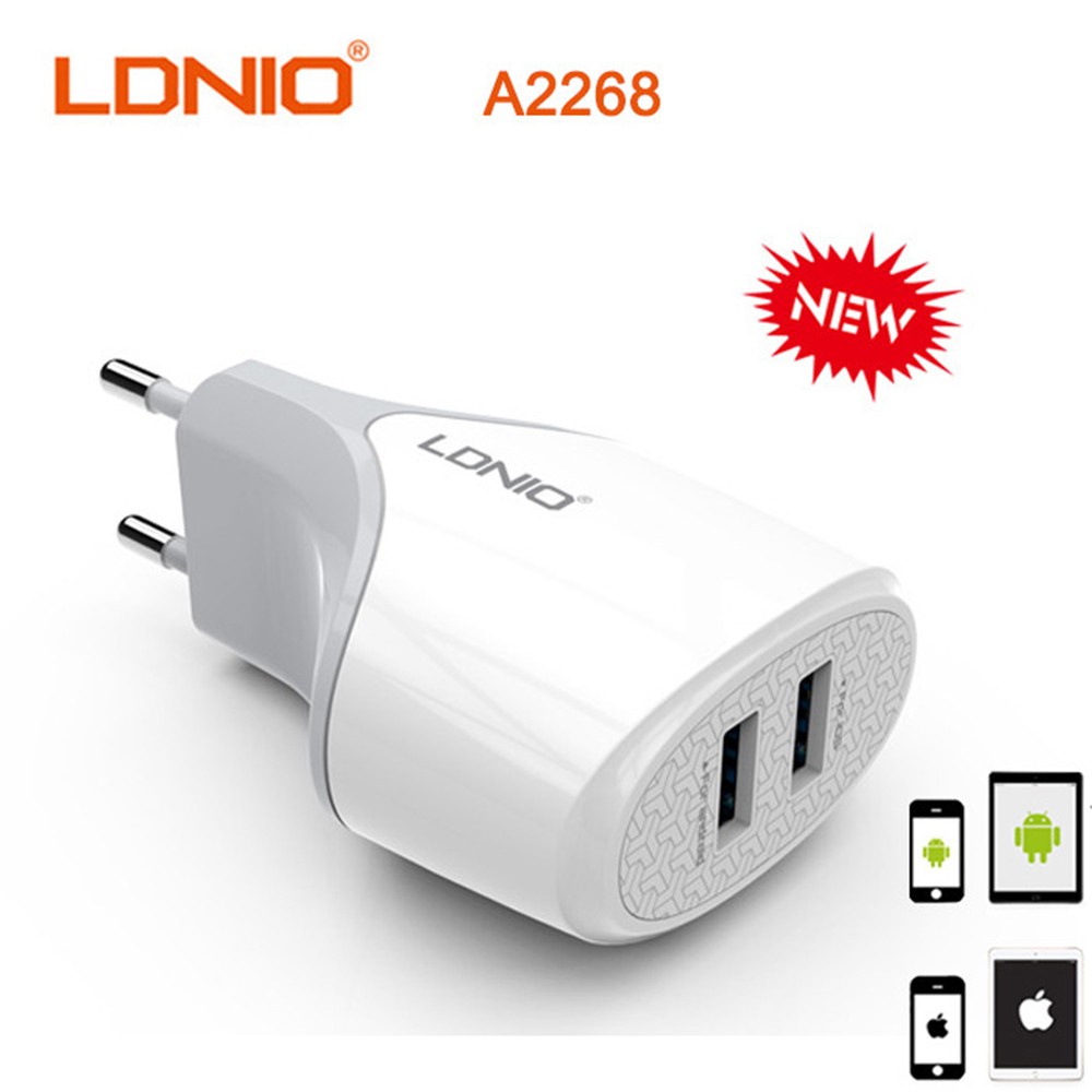 TRAVEL CHARGER CAS LDNIO 2.1A FAST CHARGING KWALITAS ORI