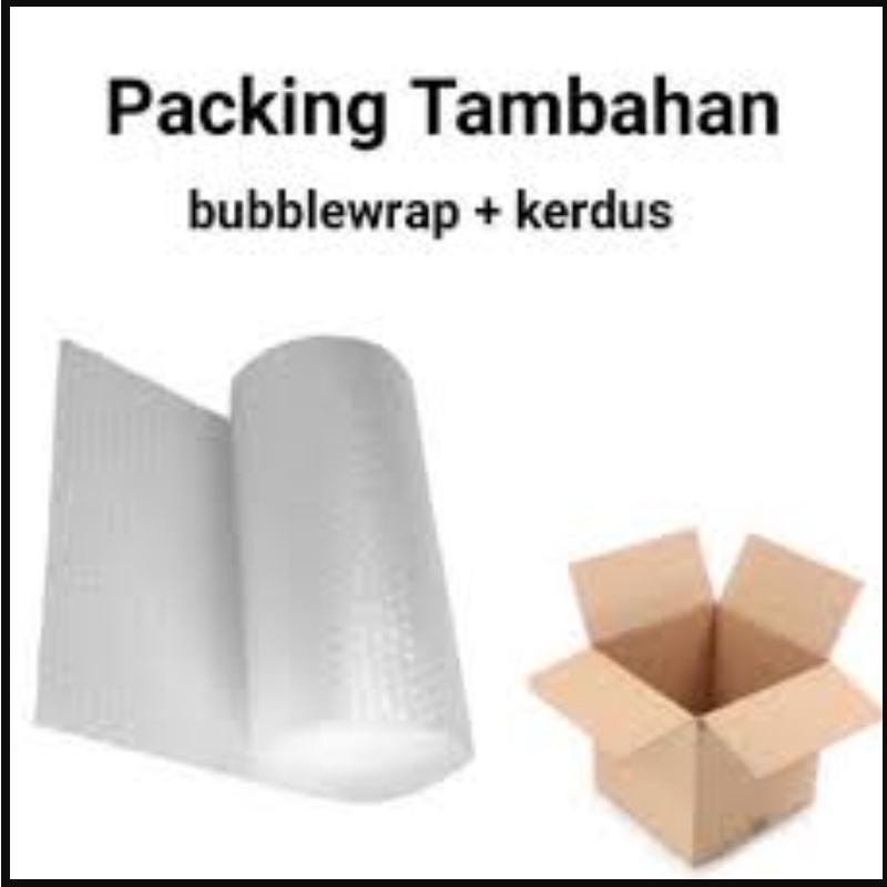 

Tambahan Paking Kardus + Bubble Wrap supaya lebih aman