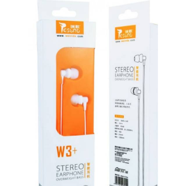 Resong w3+ stereo earphone