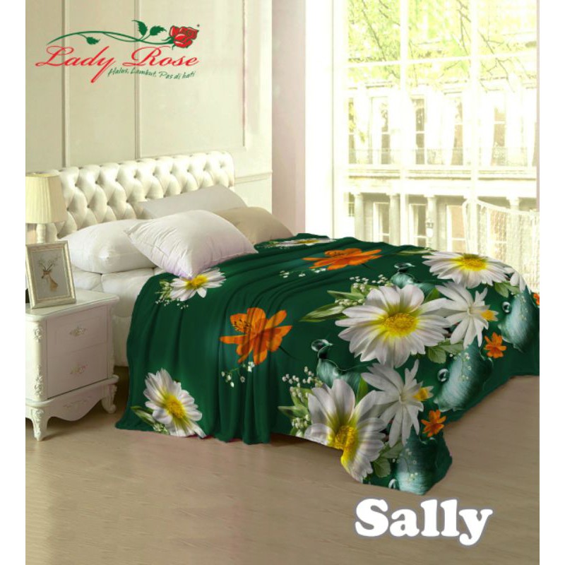 Selimut Lady Rose Terlaris bulu halus uk. 160x200 motif minimalis Stacko Glory Aquatic Roman Celine-Sally