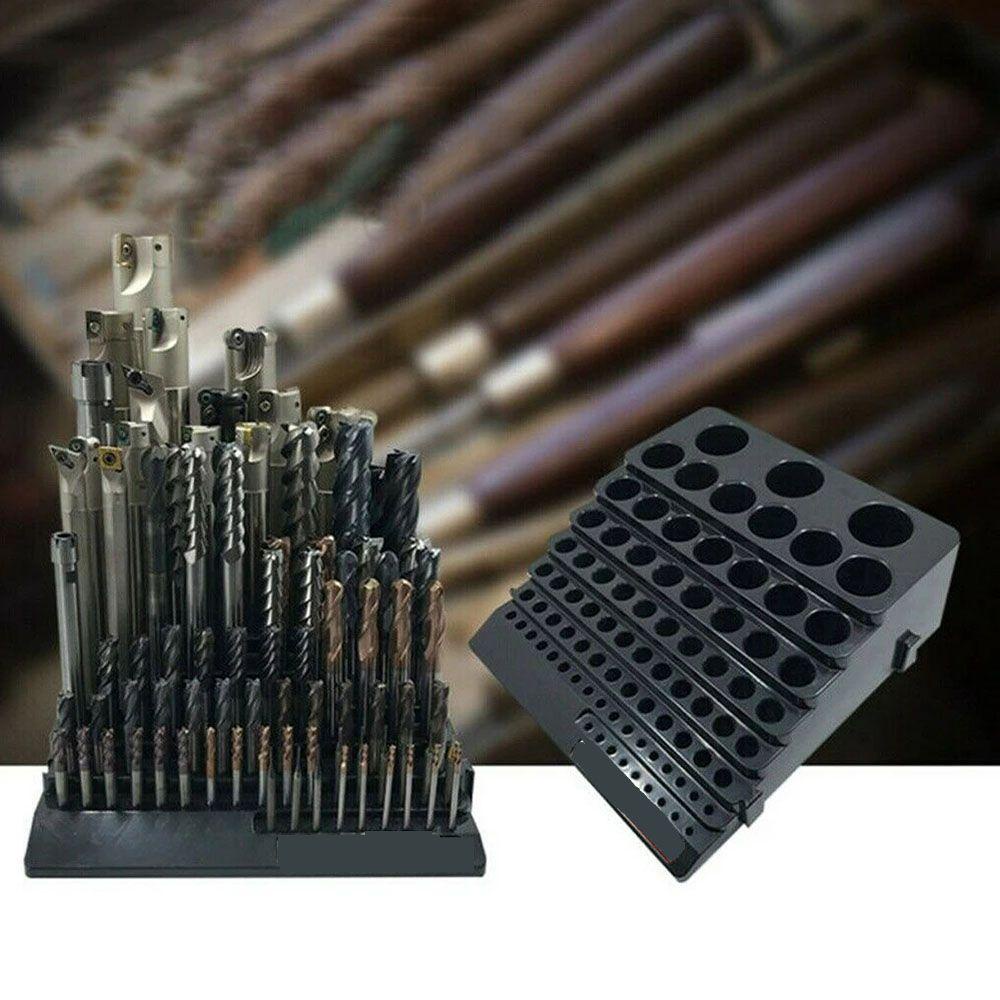 Solighter Drill Organizer Kotak Penyimpanan Hemat Ruang Awet Dilepas Rak Bor Alat Bubut CNC Drill Bit Holder