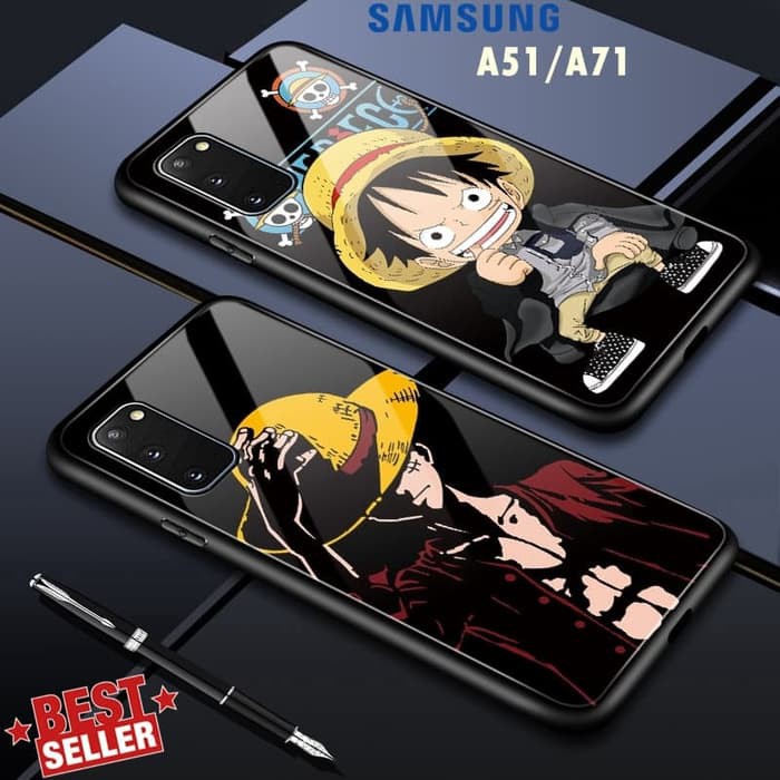 Case Samsung A51 One Piece Luffy Gambar Fuze Hard Gloosy - LUFFY