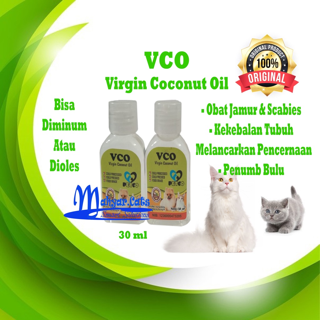 obat jamur kucing scabies, obat jamur kucing dan anjing, minyak VCO 30ml