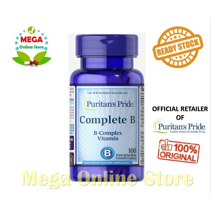 Puritan Pride Complete B B-Complex Vitamin 100 Caplets