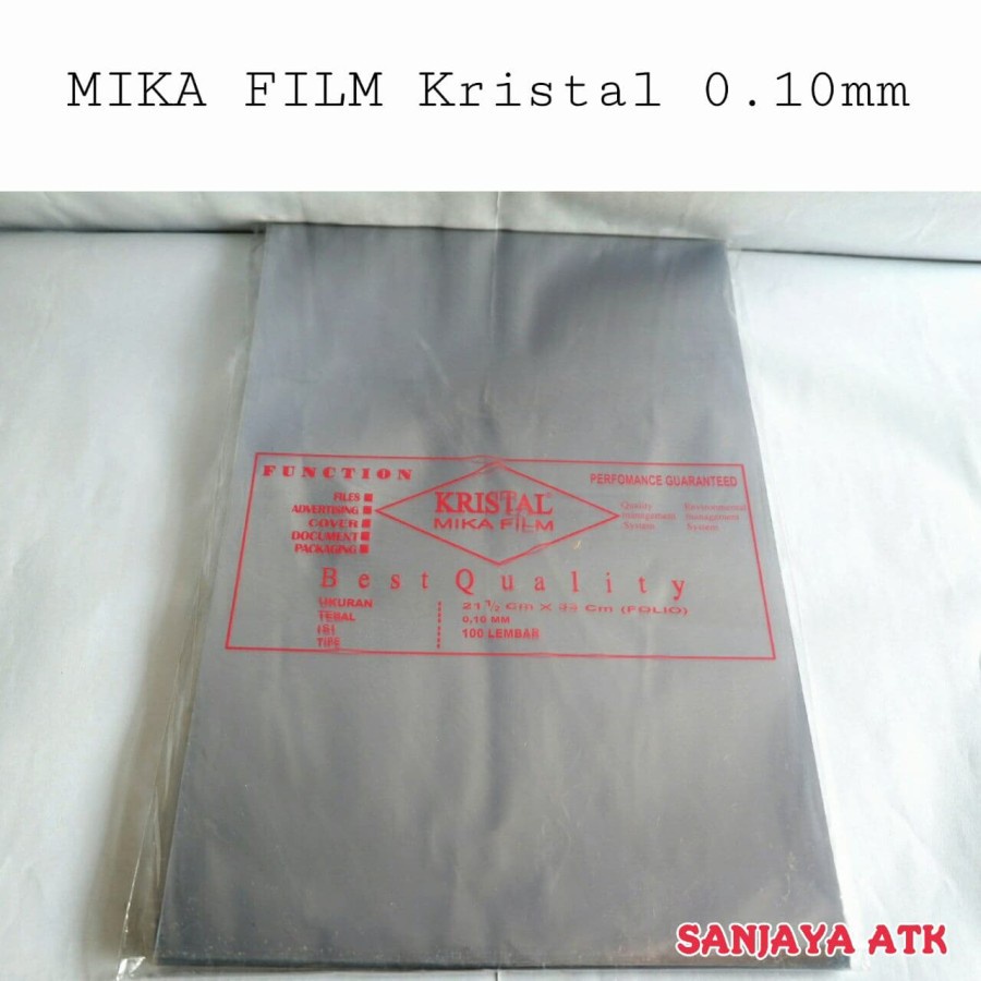 

Plastik Mika Jilid Bening Kristal 0,10 Minimum Order 20pcs