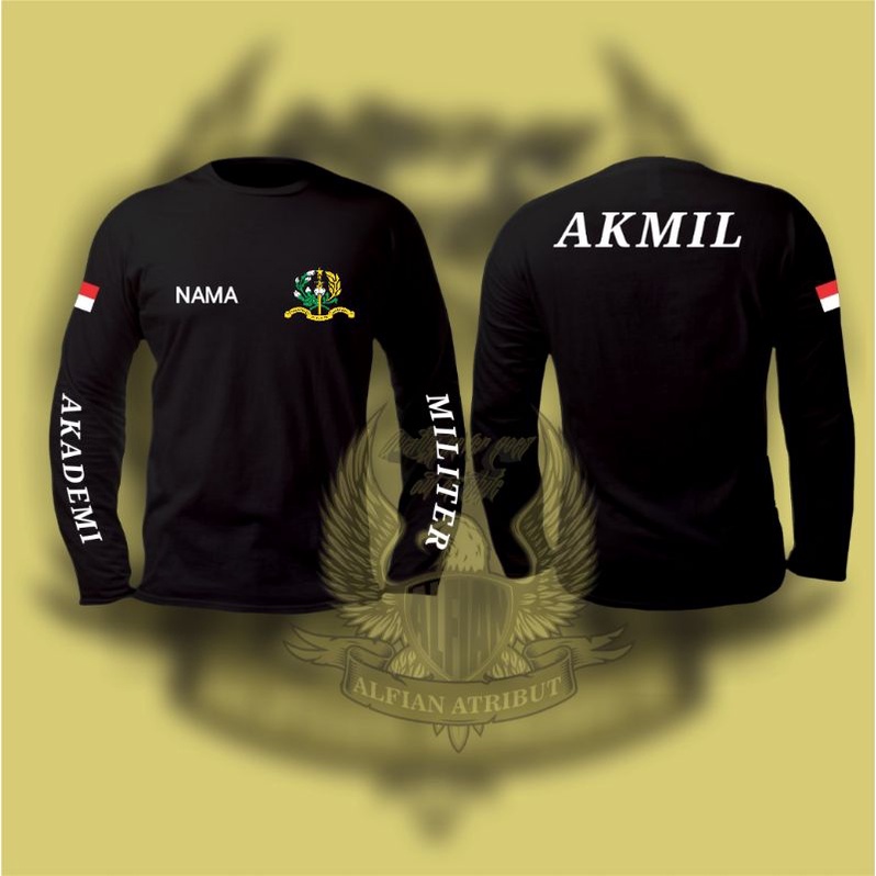 kaos akmil(AKADEMI MILITER)kaos atasan akmil lengan panjang