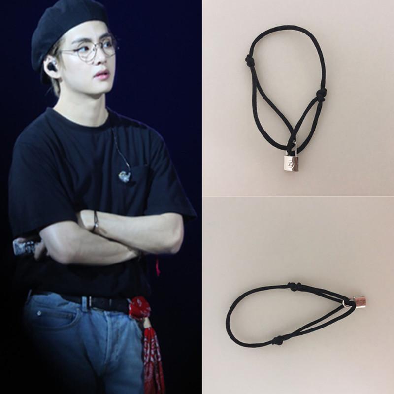 WANNABUY - BTS V BRACELET - GELANG GEMBOK YANG DIPAKAI TAEHYUNG - GELANG KPOP BTS - BISA COD