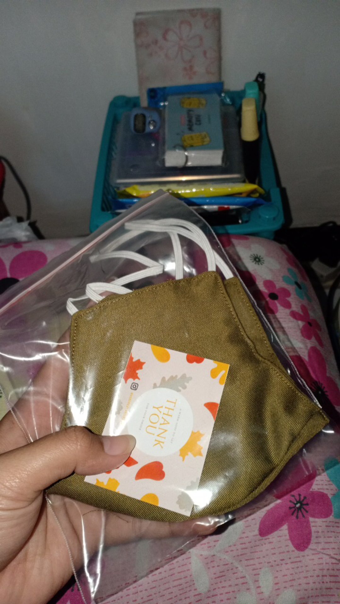 Masker Katun Polos 3ply Dan 2 Ply / Masker Motif Plain