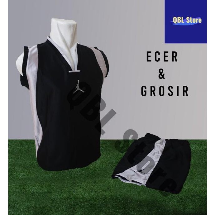 algifaruu - Setelan Jersey Basket Jordan Paragon Warna Kombinasi - Hitam Abu