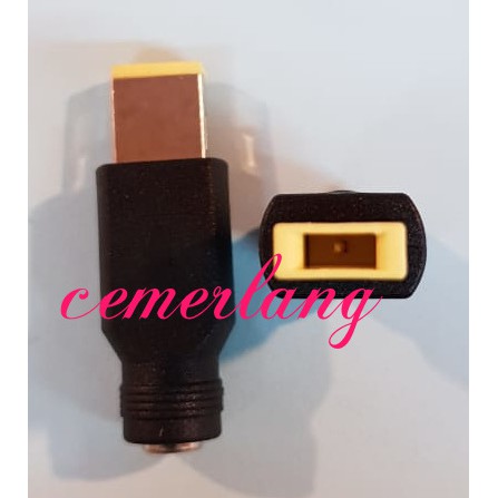 Jack DC Lenovo Thinkpad 5.5mm * 2.1mm Female to Square Plug Connector