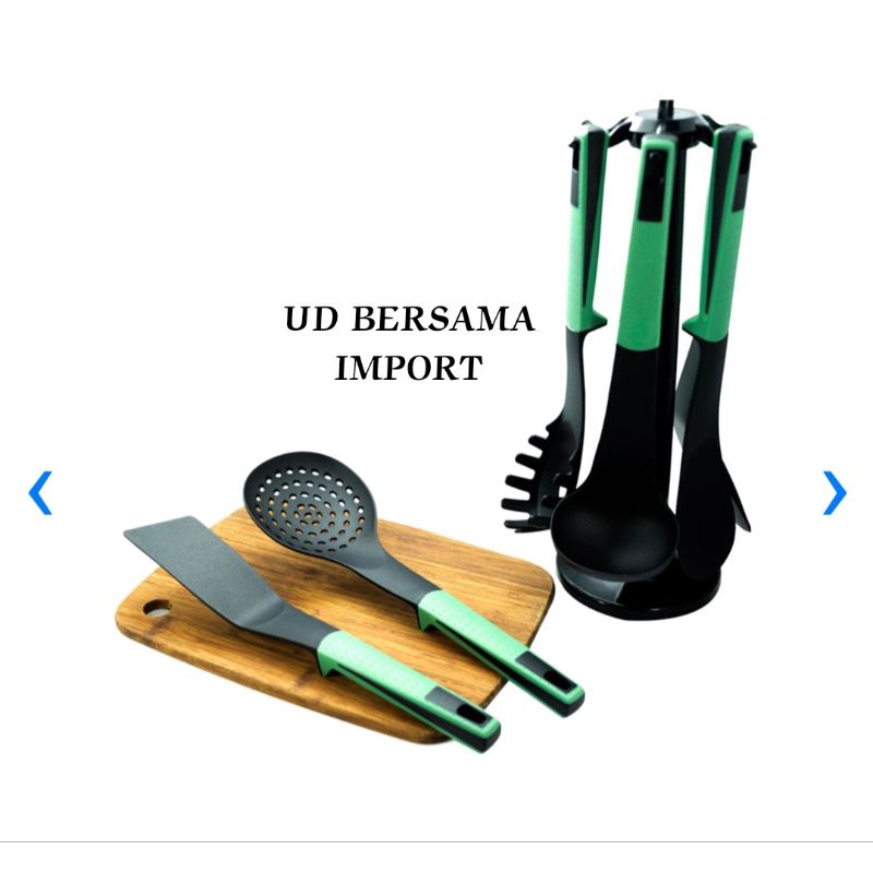 KRIS SET Peralatan Masak Dengan Rotating Stand/Utensil Set OF 6