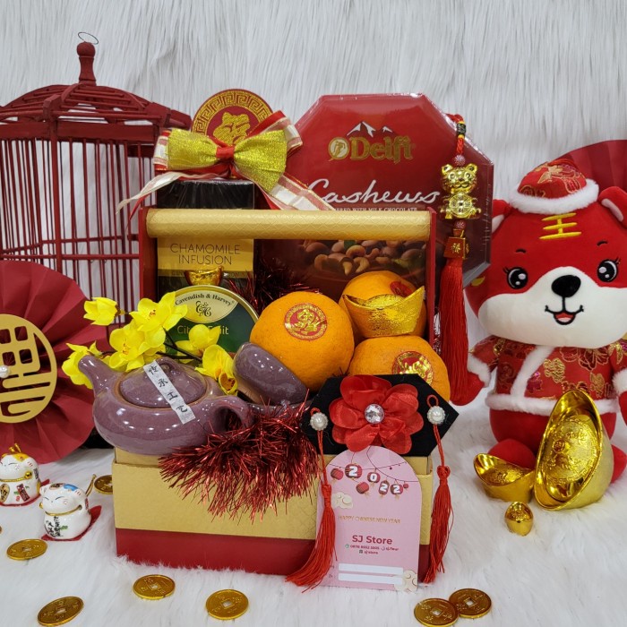 

Paket box dekorasi sakura hampers imlek cny parcel kado kue kering 19