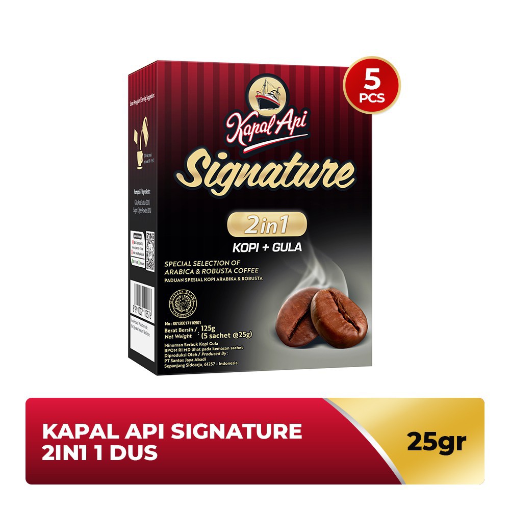

Kapal Api Signature Dus (Isi 5 sachet x 25 Gram)