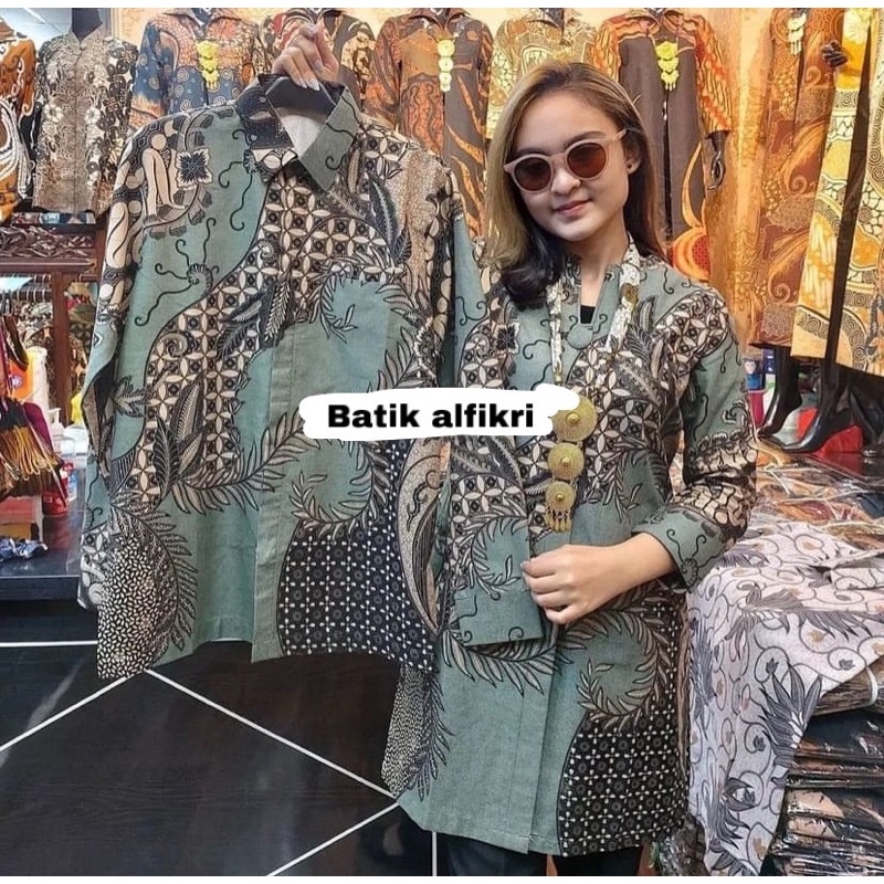 BATIK COUPLE // WARNA hijau sage// Ready size jumbo// bisa salah satu
