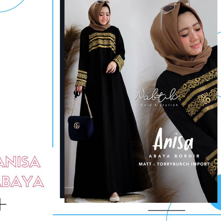 JL097   FLASH SALE ABAYA  MUSLIM MURAH ANISA ABAYA  