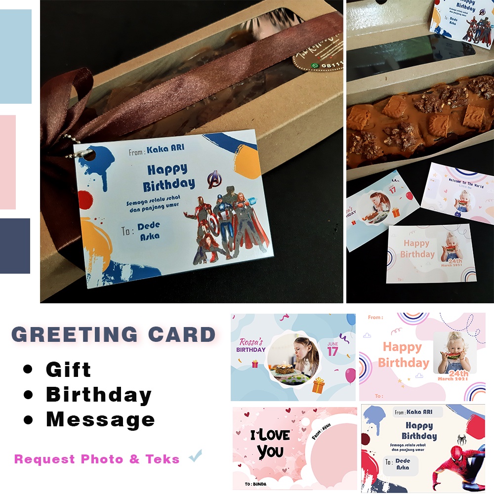 

Fudgy Brownies Greeting Cards / Kartu Ucapan / Gift / Hampers / Kado