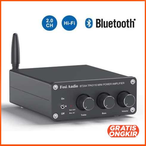 Amplifier Audio Bluetooth 5.0  2 Channel Stereo Class D - BT20A