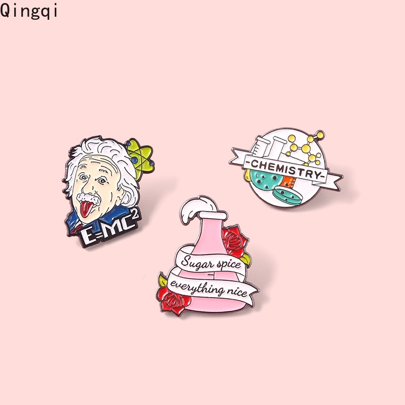 Pin Bros Kerah Desain Fisika Terkenal Bahan Logam Untuk Hadiah Perhiasan Pelajar Pria Dan Wanita