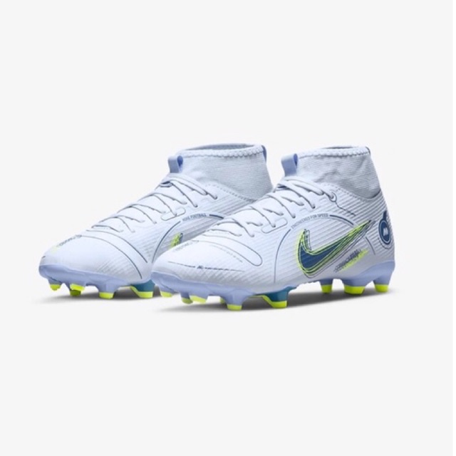 Sepatu Bola Anak [TERBARU] - Nike Football JR Superfly 8 Academy FG/MG Grey Light - Original 1000% B