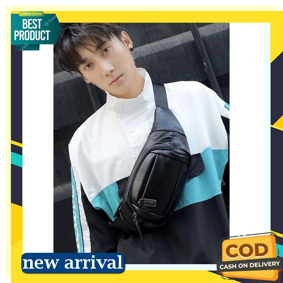 Tas Selempang Pria Premium Import Besar Mini Hitam Kecil X9U5 Simple Distro Branded Waterproof Fashi