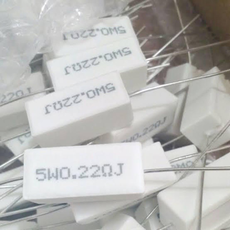 10Pcs Resistor 5W 0,22 Ohm