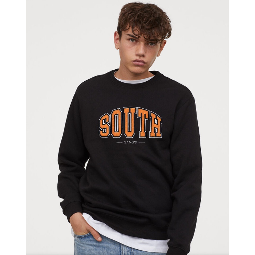 SWEATER WEST BASIC CREWNECK FONT BORDIR PRIA DAN WANITA-SWITER SOUTH DAN EAST PREMIUM