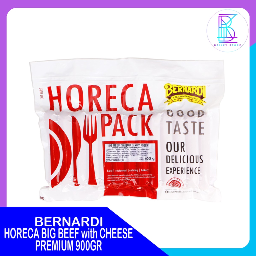 

BERNARDI HORECA PACK BIG BEEF SAUSAGE CHEESE 900 GR/ sosis PREMIUM