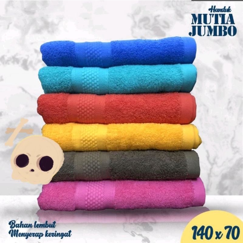 handuk MUTIA JUMBO 140×70cm/ handuk mandi dewasa/ towel Mutia jumbo/ handuk anak remaja