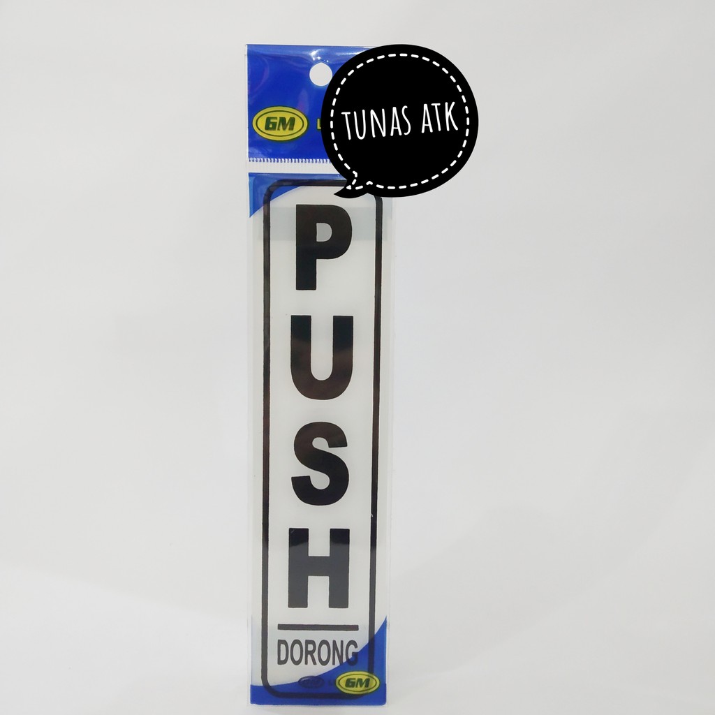 

GM LABEL ACRYLIC " PUSH