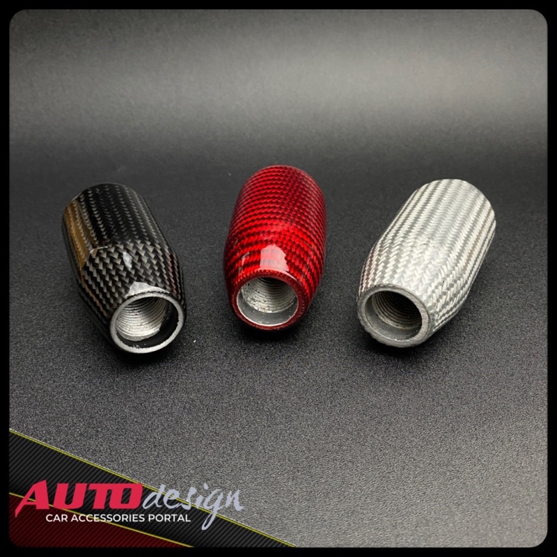 Gear Shift Knob Mobil Tuas Persneling Carbon Universal untuk Manual Transmisi