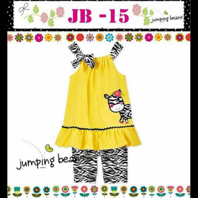 Setelan Anak Cewek Hello Zebra Set 2in 1(baju,celana)