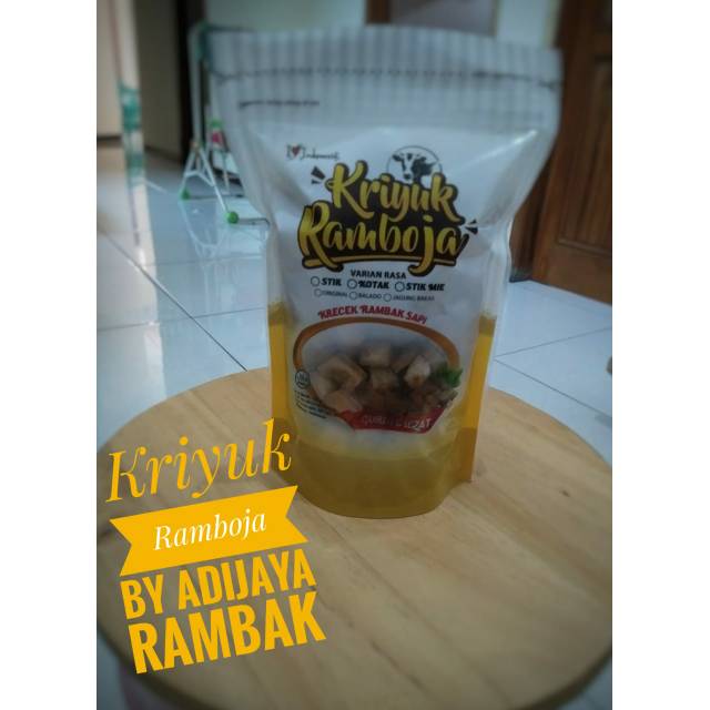 

Ramboja Krecek Rambak Adijaya Varian Kotak 500gram
