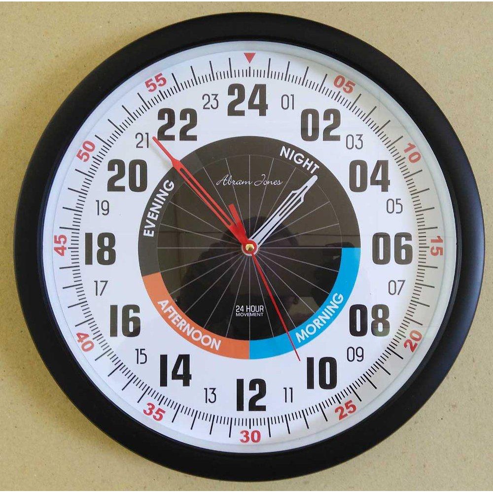 True 24 Hour Military Time Wall Clock Grab It Fast Shopee Indonesia