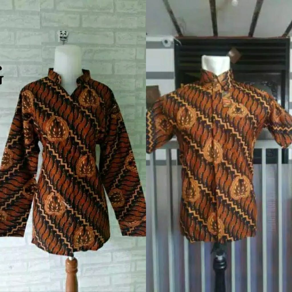 COUPLE SERAGAM BATIK BLOUSE DAN KEMEJA BATIK