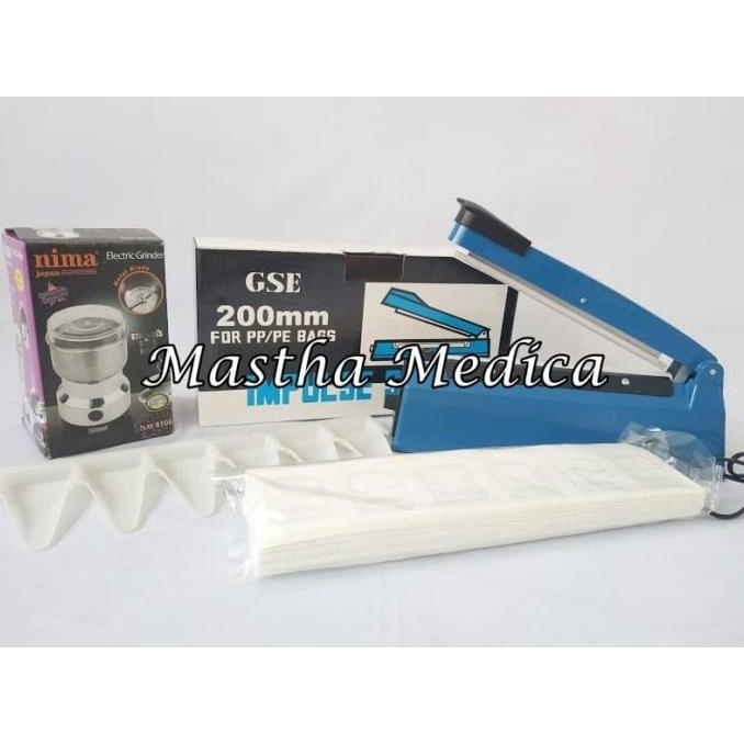 Paket Puyer (Alat press+kertas puyer+Sendok Puyer+Blender Obat)