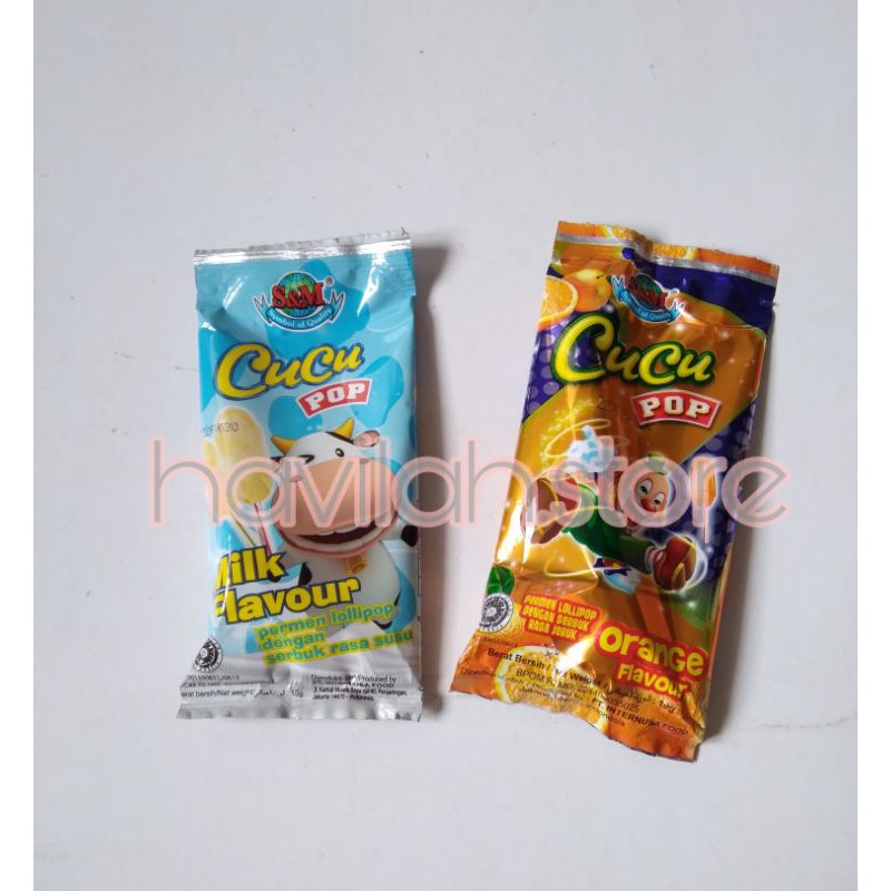 

Cucu Pop Permen Serbuk Rasa Susu dan Jeruk isi 20pcs x 10gr