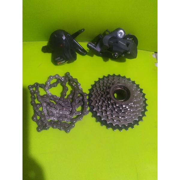 Mini Grupset sensah 8 Speed Shifter RD Sproket Rantai