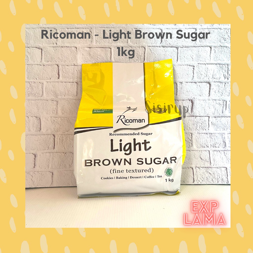 Light Brown Sugar Ricoman 1 KG / Light Ricoman