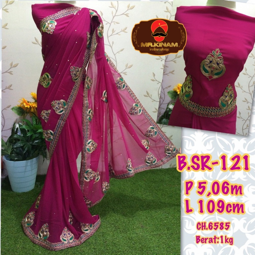 SAREE INDIA [B.SR-121122] | KAIN SAREE INDIA | SAREE LILIT INDIA | BAJU INDIA