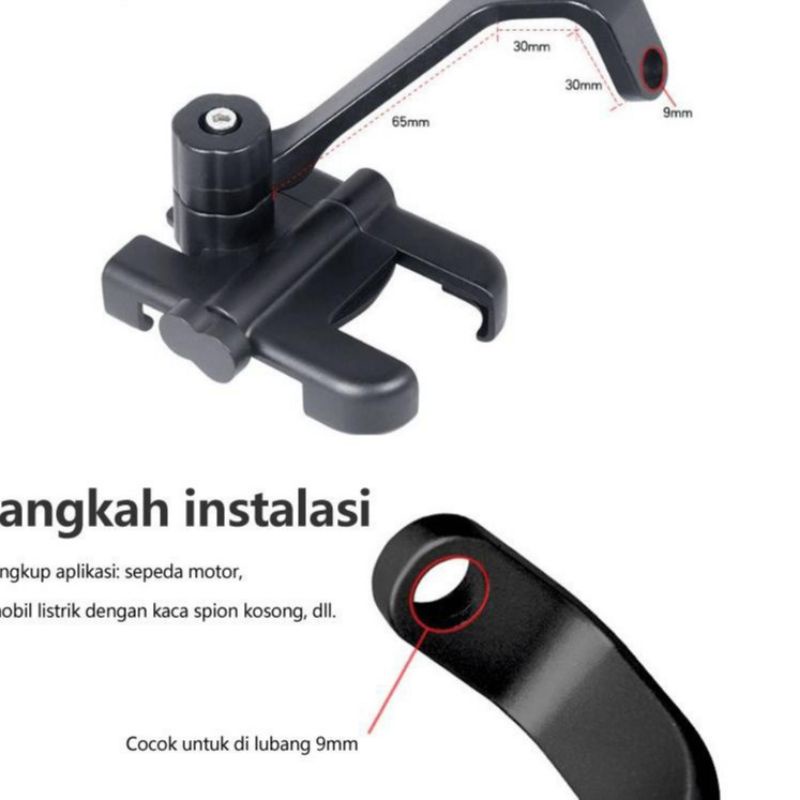 Holder Hp Motor // Holder Spion Hp Motor Kokoh // Holder Hp Stang Motor Besi // Phone