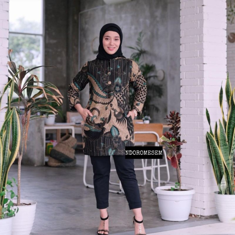 BATIK NDORO LAPIS TRICOT PRABUMESEM TUNIK KATUN HALUS BATURADEN