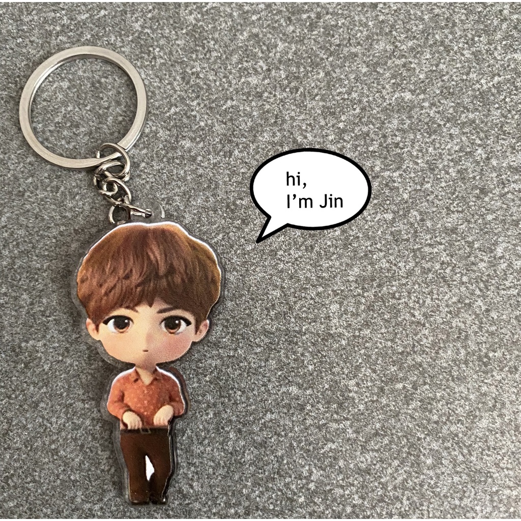 Gantungan Kunci TinyTan BTS | BTS Keyring TinyTAN Cartoon | Ganci Kpop | Keyring Kpop