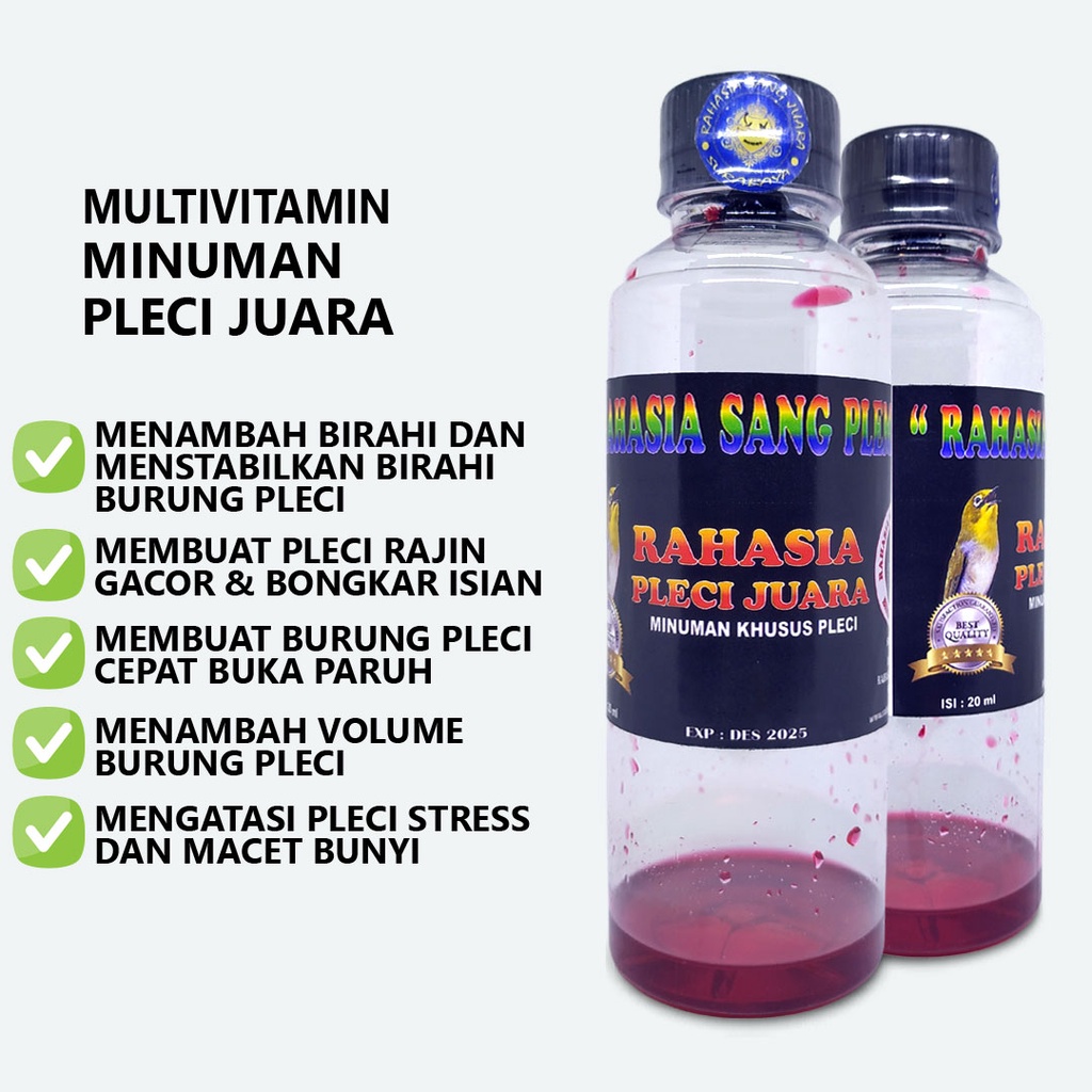 VITAMIN WATER MULTIVITAMIN MINUMAN PLECI JUARA DOPING PLECI DOSIS TINGGI BUKPAR LOMBA MAUPUN BAHAN