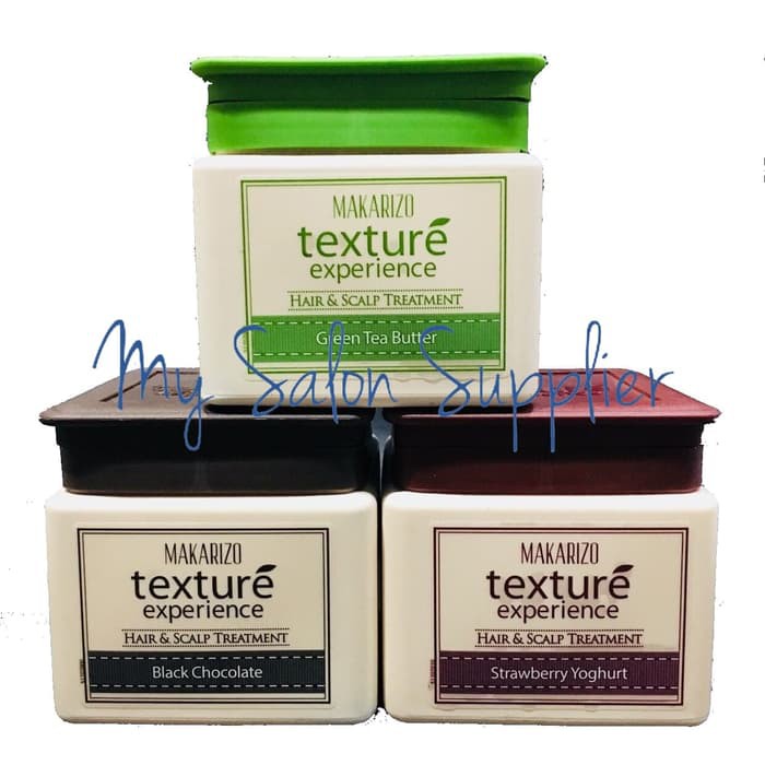 Makarizo Texture Creambath Green Tea Butter / Black Chocolate / Strawberry Yoghurt / Mint