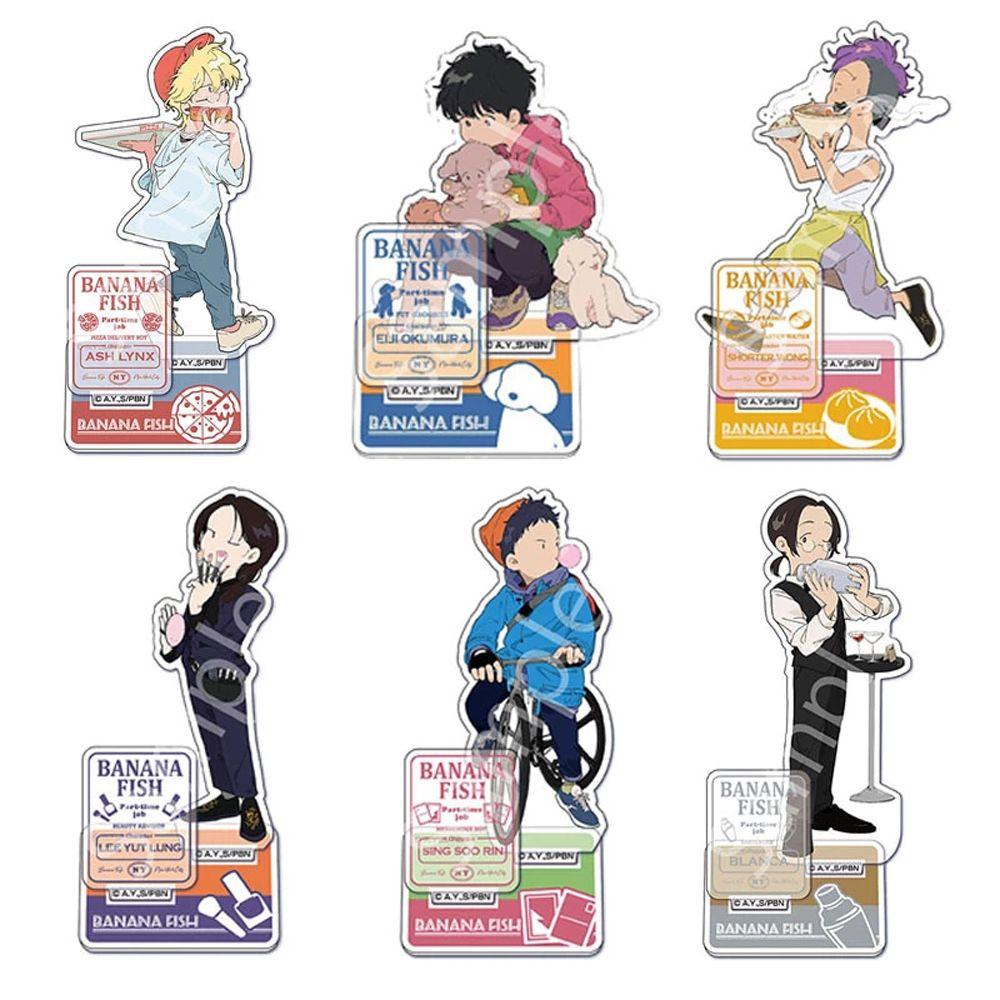 Lanfy Anime Figure Model Berdiri Mainan Anak Hadiah Kartun Ornamen Transparan Abu Okumura Eiji Figure Model Akrilik Model Plat